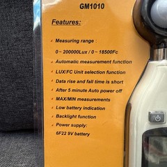 BENETECH DIGITAL LUX METER GM1010 FACTORY SEALED NEW!!