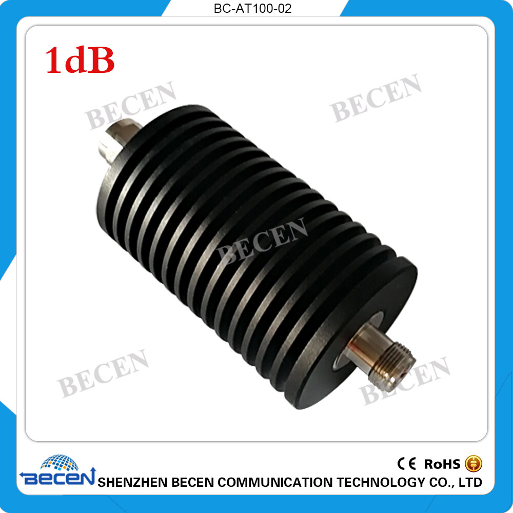N-JK 100W N 1dB Rf Coaxial Attenuator Plug male to Jack female 100 Watt DC-3Ghz