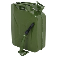 5 Gallon Jerry Can Portable 20L Metal Oil Gas Tank Tank Gasoline Storage Green