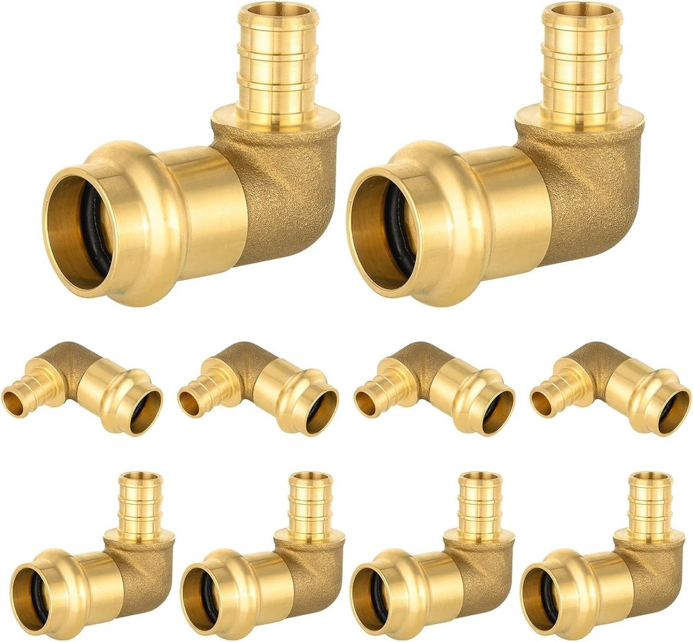 1/2″ Copper Press x 1/2″ PEX Crimp Elbow, Pack of 10