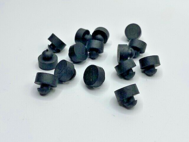 1/4” Tall Rubber Push-In Bumper, Fits 1/4” Hole X 9/16” OD (12 Pieces)