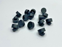 1/4” Tall Rubber Push-In Bumper, Fits 1/4” Hole X 9/16” OD (12 Pieces)