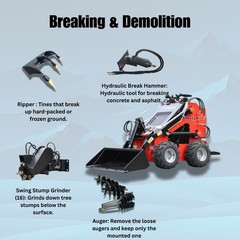 FREE SHIP NEW TYPHON STOMP Mini Skid Steer Loader 23HP EPA Engine Three pumps