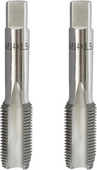 2Pcs M14X1.5Mm Metric Thread Tap, HSS 6542 14Mm X 1.5 Right Hand Taper & Plug Th