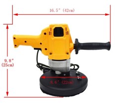 Concrete Cement Floor Wall Rough Grinder 220V 2600W 23.2LB φ180mm 1-3000r/min