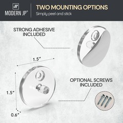 Modern JP Adhesive Vinyl Wall Mount for Discs (4-Pack) – Strong Hold Record Hold