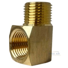 2 Pack 1/2″ NPT Brass Street Elbow 90 Degree Pipe Thread Fitting Male Female