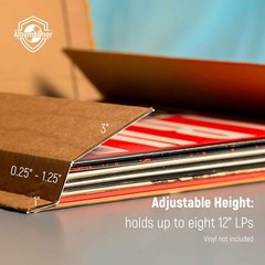 Vinyl Record Shipping Boxes with Fragile Stickers, LP Mailers 12 inch, Vinyl …