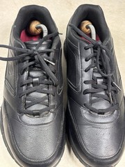 SKECHERS Nampa WIDE SR Work Shoes Relaxed Fit MENS 13 Wide Triple Black 77156W