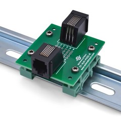 RJ11 6P6C Pass-Through Breakout Board DIN Rail Mount ST-RJ11-PASS-R-DIN