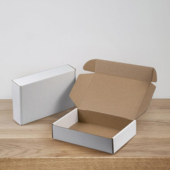 9X6X2 Shipping Boxes Set of 50, White Small Corrugated Cardboard Box, Mailer Box