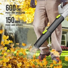 STEELITE 21V Cordless Leaf Blower, 150 MPH 600 CFM High-Performance Airflow, …
