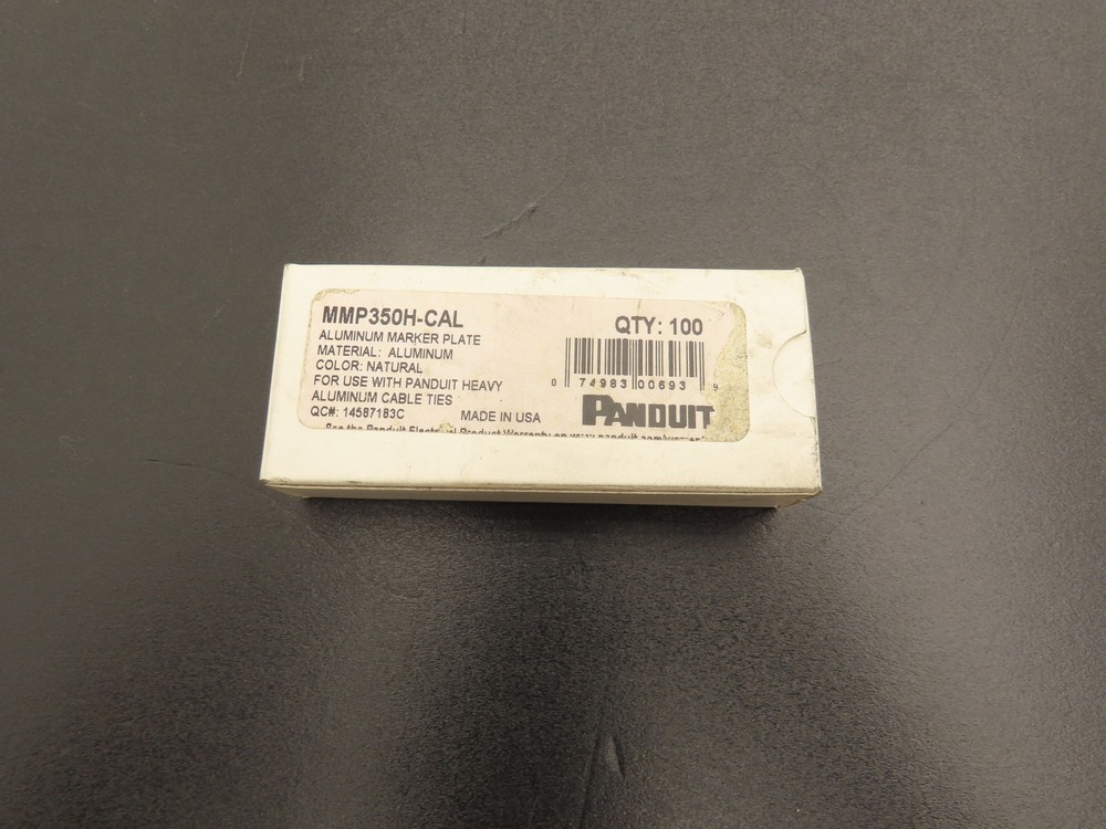 Panduit MMP350H-CAL Aluminum Marker Plate Box of 100 Pcs