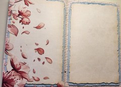 Junk Journal Booklet “CHERRY BLOSSOM” HANDMADE Pink Spring Florals 9X6 40pgs