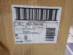 1 NEW – Leviton Dust Tight Cord Grip 003-L7504 3/4″ NPT-0.52-0.73″ from bulk