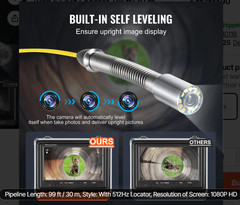 VEVOR Sewer Camera with 512Hz Locator, 98 ft/30 m (Open Box)