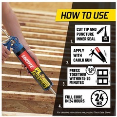 Interior & Exterior Construction Glue, 10 oz Cartridge
