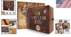 Our Adventure Book Travel Diary Photo Book, Scrapbook, Photo Album – Retro Vi…