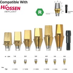 US Titanium Straight Transfer Abutment Hex Compatible Hiossen Oss Mini/Regular