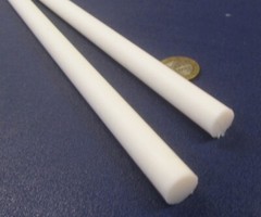 Teflon PTFE Virgin White Rods (1/2) .500″ Diameter x 12″ Long, 2 Pcs, 2 Ft Total