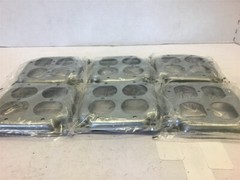Steel 4″ Box Exposed Work Covers, Two Duplex Receptacles V574-BC Lot of 6