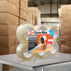 6 Rolls Carton Sealing Clear Packing Tape Box Shipping – 2 mil 2″ x 110 Yards