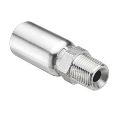 12 x 3/8″ I.D. Hose x 3/8″ NPTF Male W/ Cover Hydraulic Hose End Crimp Fittings