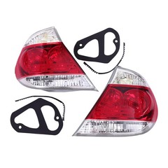 2005-2006 Toyota Camry SE Halogen Tail Lights Clear Red Lens Gray Housing Pair