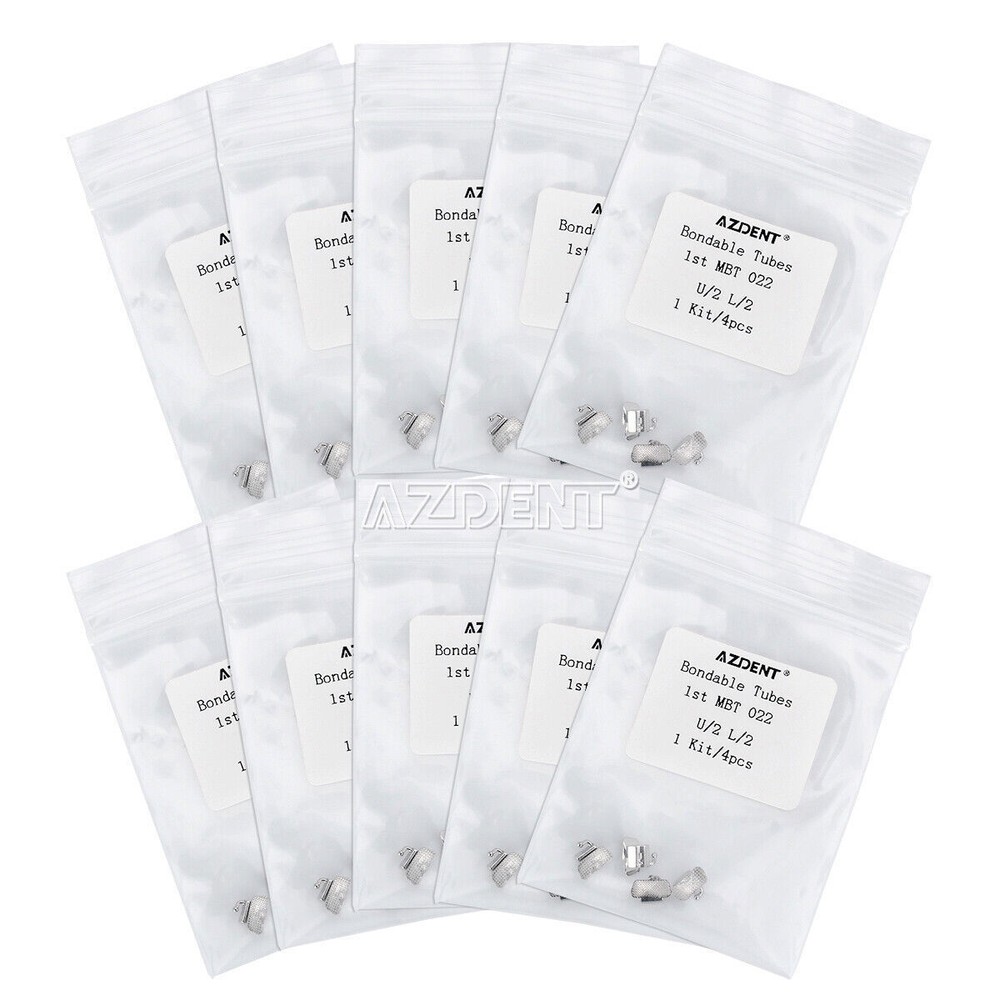 Dental Orthodontic Buccal Tubes Roth/MBT 022 1st Molar Double Tube Non-Conv Mesh