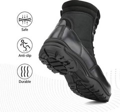 NORTIV 8 Men’s Steel Toe Safety Work Boots Anti-Slip Military Tactical Wide Size