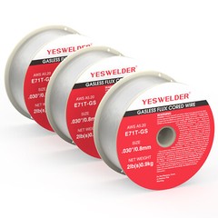 Gasless Flux Core Mig Wire, Mild Steel E71TGS .030 0.8mm, 2-Pound Spool, 3-Packs
