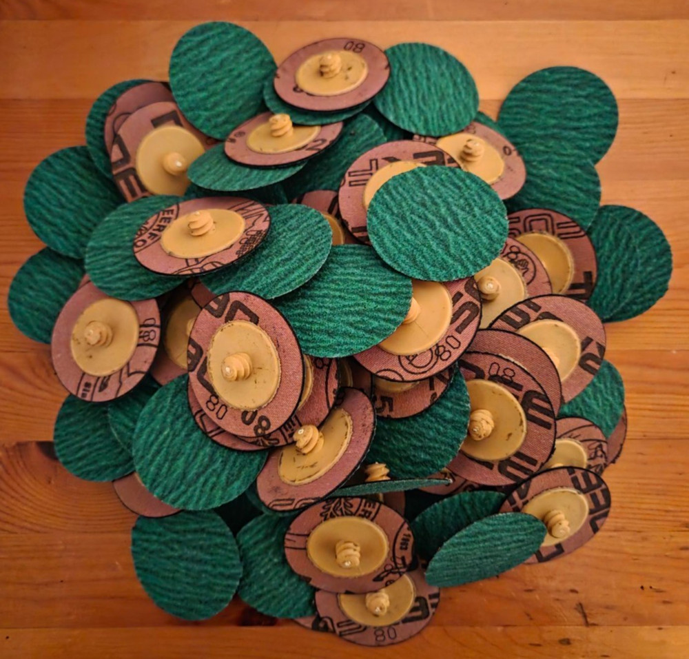 ROLOC DISCS | 2″ 80 GRIT | TYPE-R | OUTLASTS 3M GREEN CORPS | QTY: 100 | USA