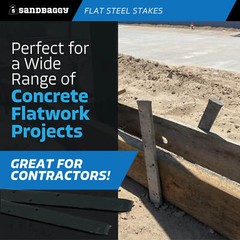 Sandbaggy 30″ Flat Steel Stakes For Concrete Forms With Nail Holes – Reusable