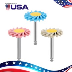 Dental Porcelain Zirconia Grinding Polishing Wheel Kit RA 2.35mm Rubber Diamond
