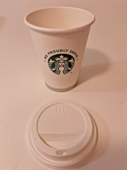 40 -12oz Cups Lids Coffee Cups 12 Ounce Starbucks Paper Hot Cups w Solo Cup Lids