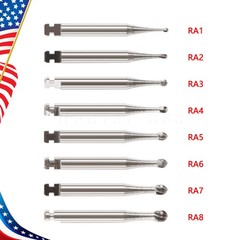 Dental Round Carbide Bur for Slow Speed Latch Type RA 1# -RA 8# Burs 22.5mm