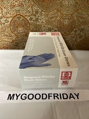 Basic 100 Blue Synguard Nitrile Exam Gloves X-Large Latex-Free ASTM Medical Grad