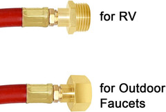 Brass Winterize Blowout Adapter Kit Air Quick Connect to 3/4″ GHT Thread with Ho