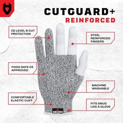 Reinforced Cut Resistant Gloves, Level 5 Safety Gear for Kitchen and Craft