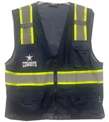 🏈🦺DALLAS COWBOYS SAFETY WORK VEST PPE BLUE W/SILVER REFLECTIVE LOGO M/L/XL/2XL