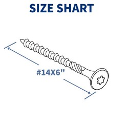 Lag Screws 6 Inch, 25PCS Heavy Duty Construction Screw, Structural Wood Screw