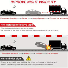 DOT-C2 Conspicuity Tape Car Truck Warning Reflective Reflector Stickers 2”x50’