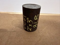 One Piece 4140 Hot Rolled Steel Bar Round Stock Heat Treated 2” OD x ~3”