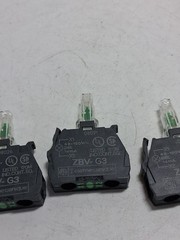 TELEMECANIQUE ZBV-G3 LED MODULE GREEN 48-120V (LOT OF 3)