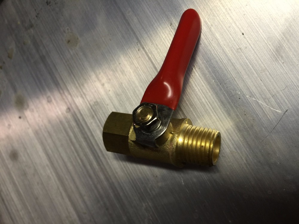 1/4″ MALE NPT AIR COMPRESSOR TANK PETCOCK WATER DRAIN VALVE brass 1/4 turn