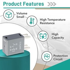 2 Pcs 12088567 8567 Automotive Relay – 12VDC 30A 4-Pin, High-Performance Auto…