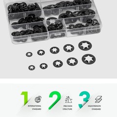 wugongshan 340 Pcs Internal M3, M4, M5, M6, M8, M10, M12 millimeters, black