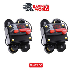 2 PACK 125 Amp Waterproof Circuit Breaker Auto/Marine/Solar 12-48V DC