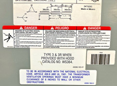 Square D 112.5kVA 480V Type 2 Transformer 3PH 60HZ 208Y/120V 112T3H 🟦