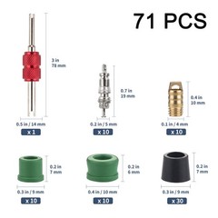 Repair Tools Kit 71 Pcs Rubber Hose Gaskets Refrigeration AC Manifold Gauge NEW